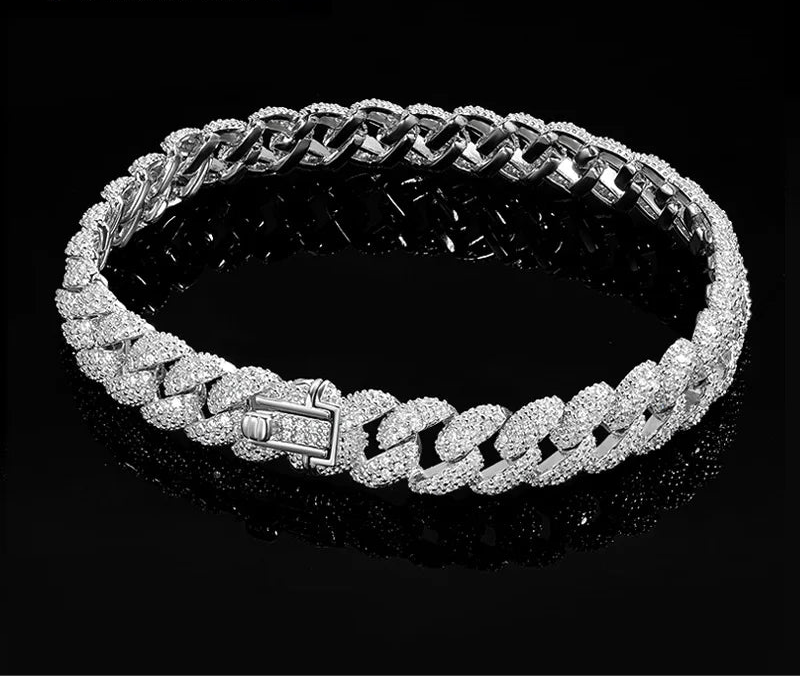 Unseen Gems 8mm Cuban Bracelet Zircon Unisex