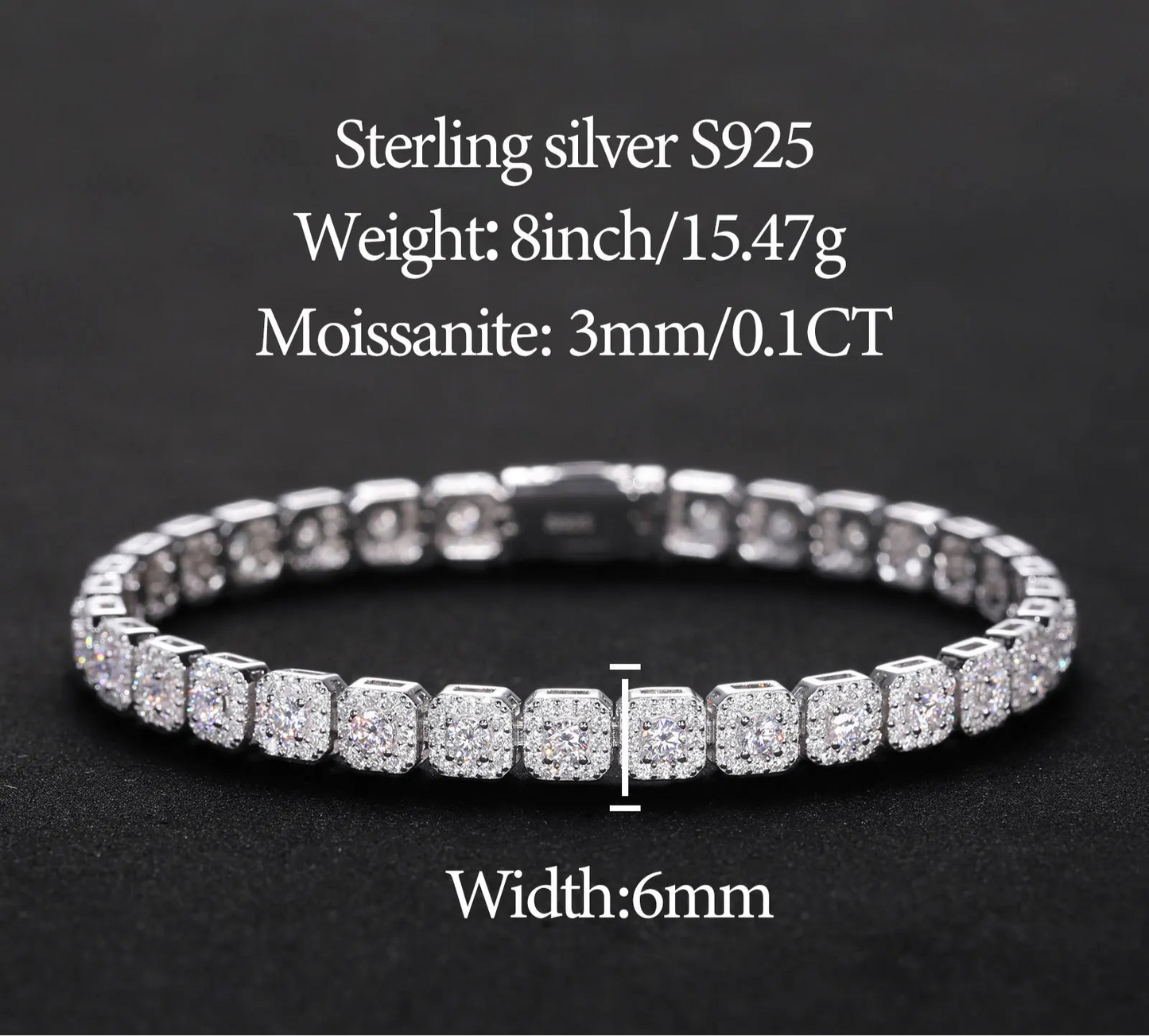 Unseen Gems Iced Out Tennis Bracelet
