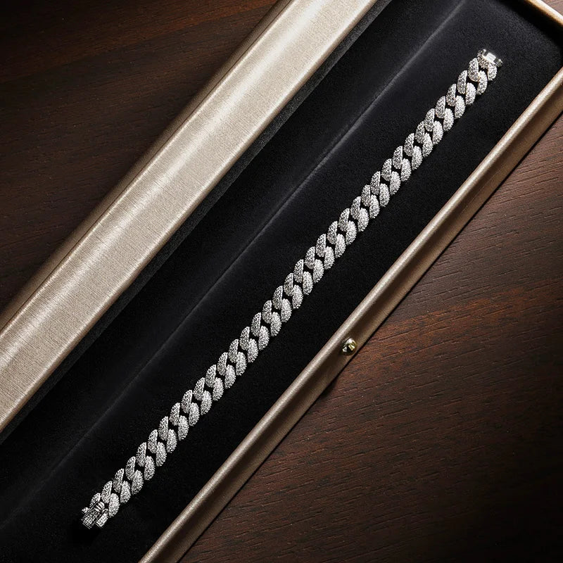 Unseen Gems 8mm Cuban Bracelet Zircon Unisex