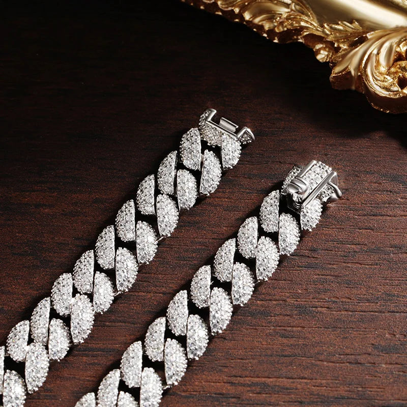 Unseen Gems 8mm Cuban Bracelet Zircon Unisex