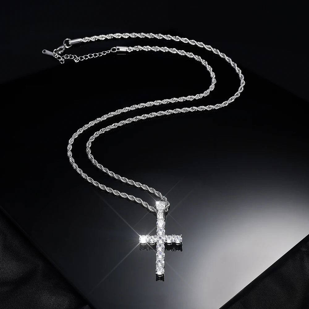Unseen Gems 14K Gold Plated Cross Pendant Necklace - Unisex