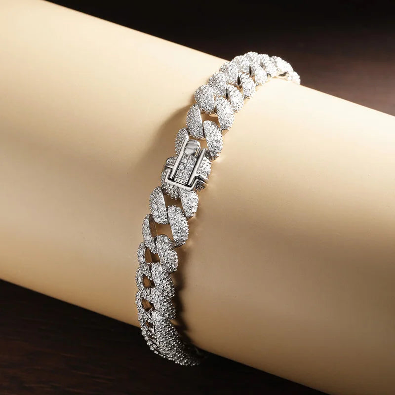 Unseen Gems 8mm Cuban Bracelet Zircon Unisex