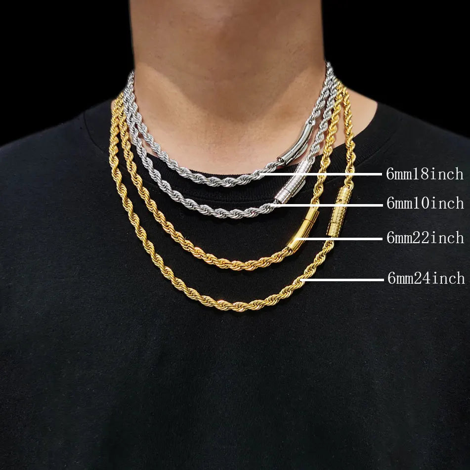 Rope Chain Necklace - 6mm