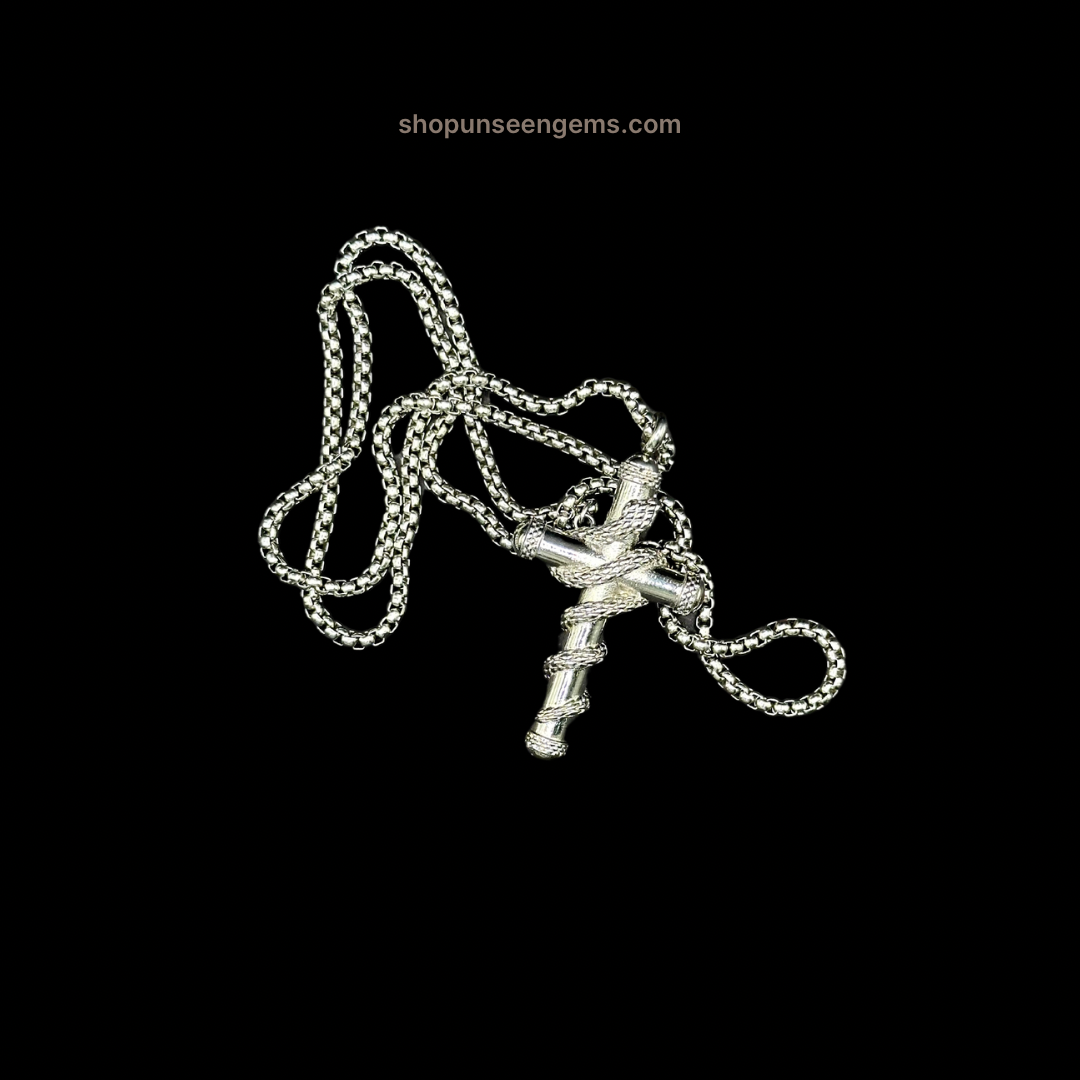 Unseen Cross Serpent Pendant Urn