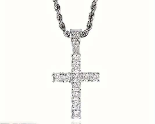 Unseen Gems 14K Gold Plated Cross Pendant Necklace - Unisex