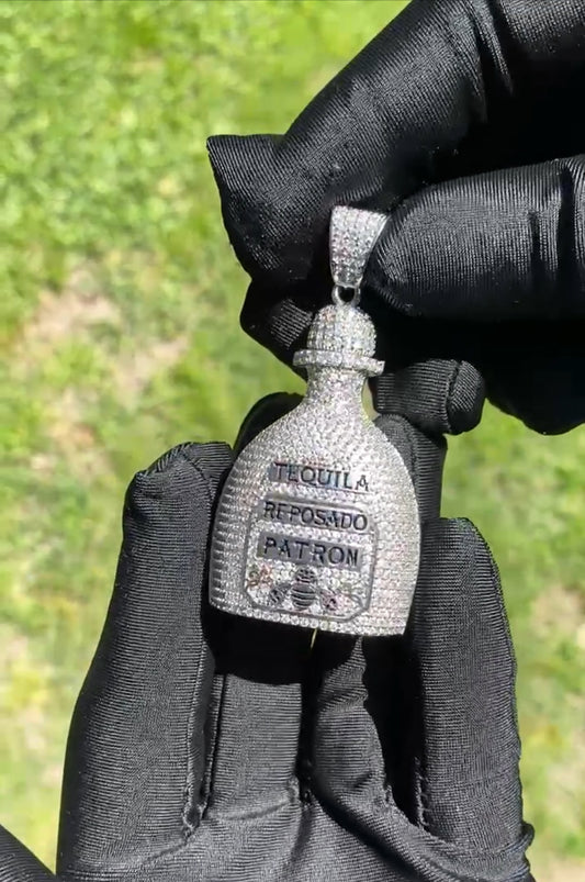 Tequila Patron Bottle Pendant with spoon